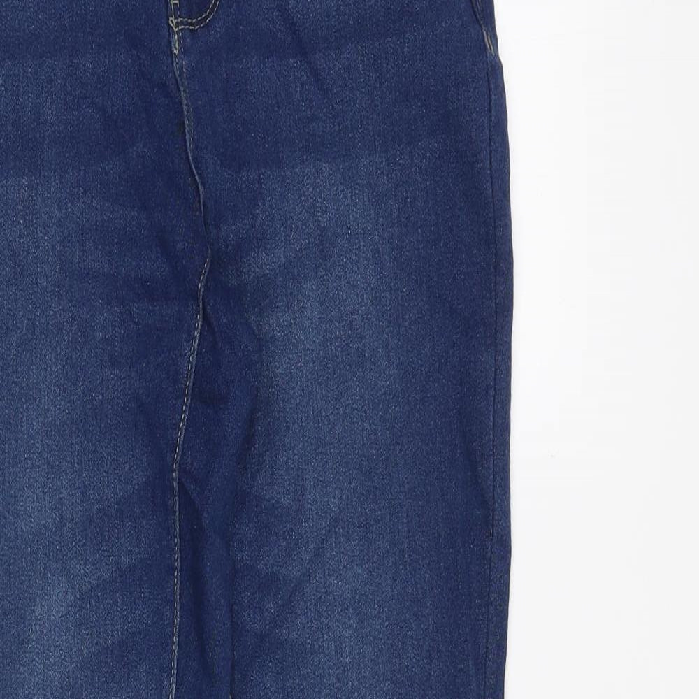 Denim & Co. Womens Blue Cotton Skinny Jeans Size 8 Regular Zip