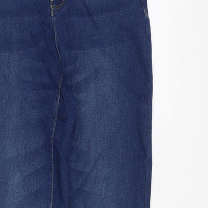 Denim & Co. Womens Blue Cotton Skinny Jeans Size 8 Regular Zip