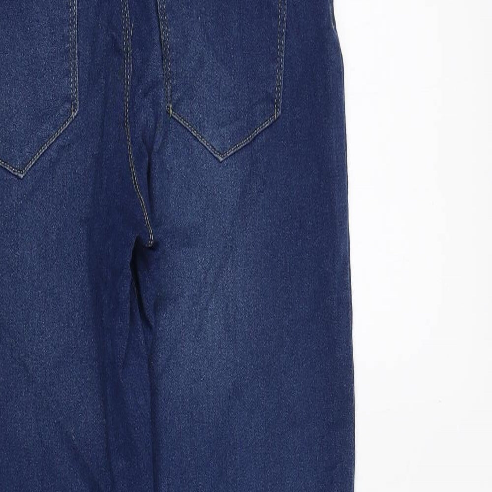 Denim & Co. Womens Blue Cotton Skinny Jeans Size 8 Regular Zip