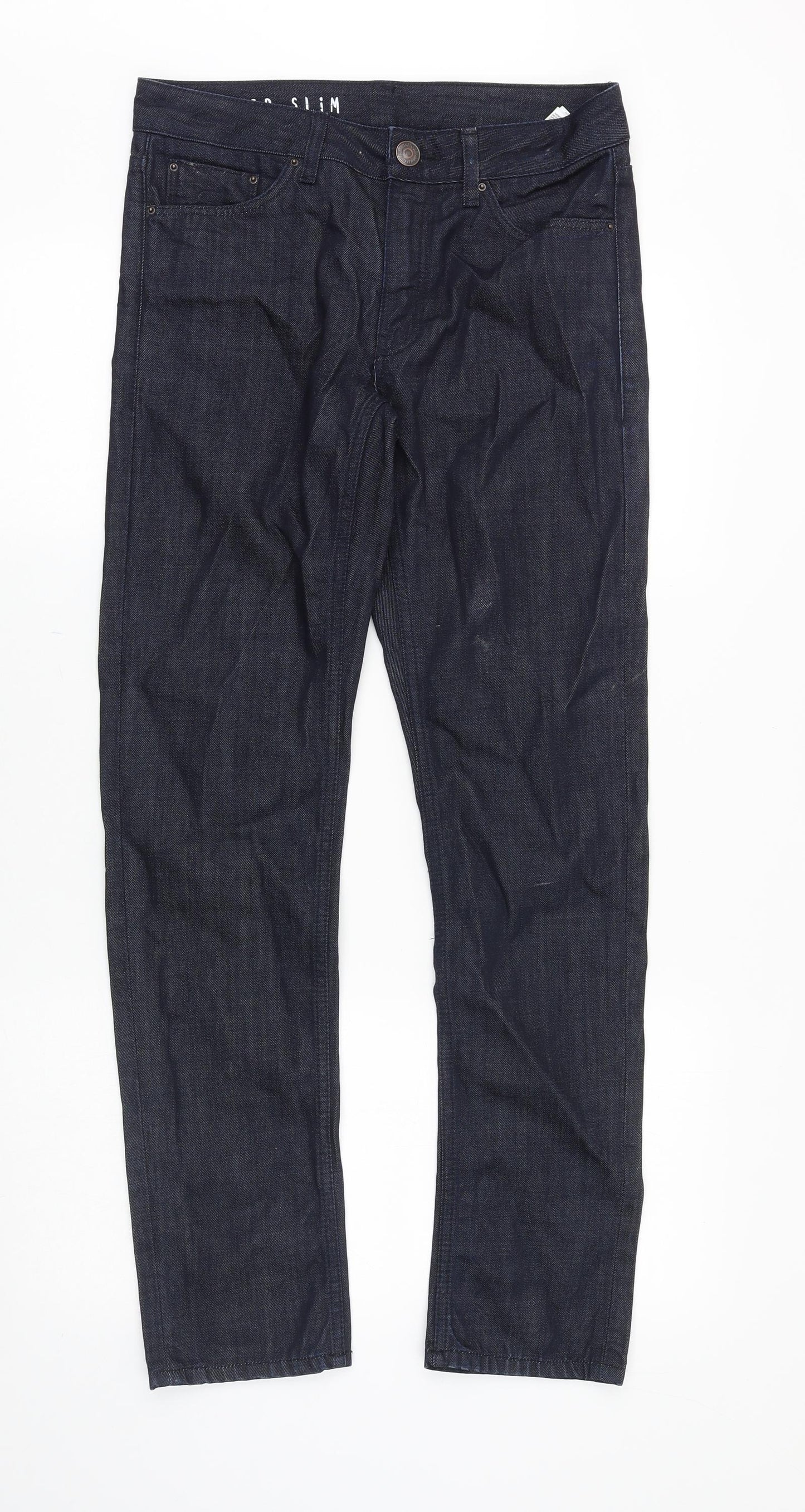 Womens UK Size 6 Marks and Spencer Slim Fit Straight Blue Jeans