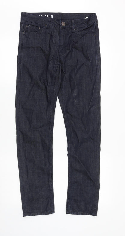 Womens UK Size 6 Marks and Spencer Slim Fit Straight Blue Jeans
