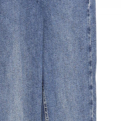 Topshop Womens Blue Cotton Skinny Jeans Size 28 in Slim Zip
