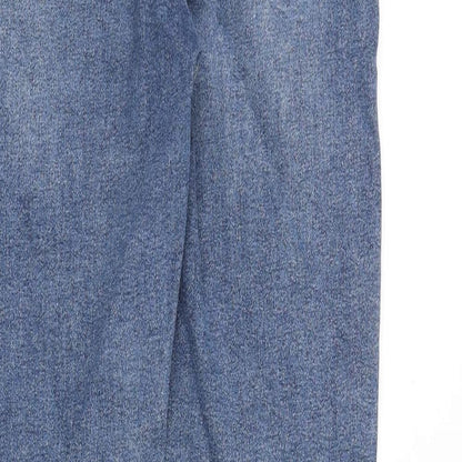 Topshop Womens Blue Cotton Skinny Jeans Size 28 in Slim Zip