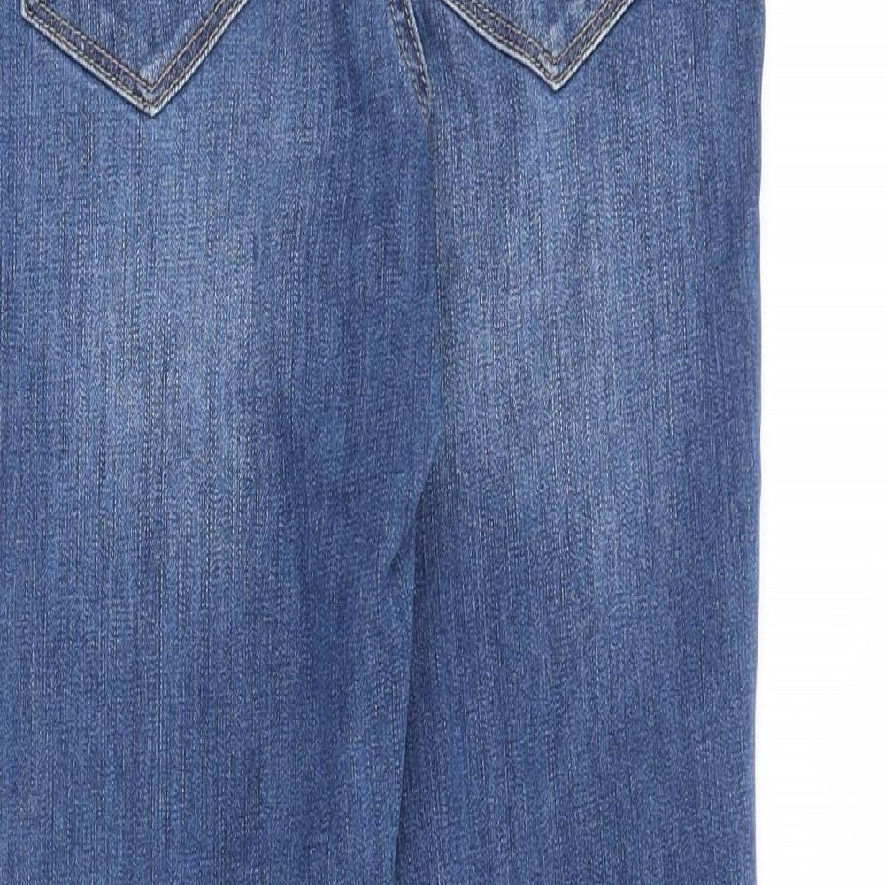 Morph Pillow Womens Blue Cotton Straight Jeans Size 28 in Slim Zip