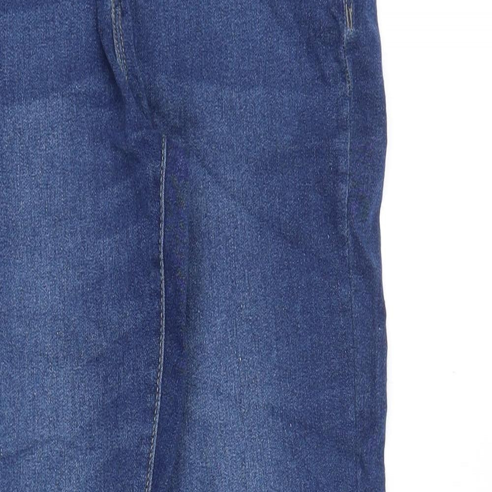 Denim & Co. Womens Blue Cotton Skinny Jeans Size 8 Slim Zip