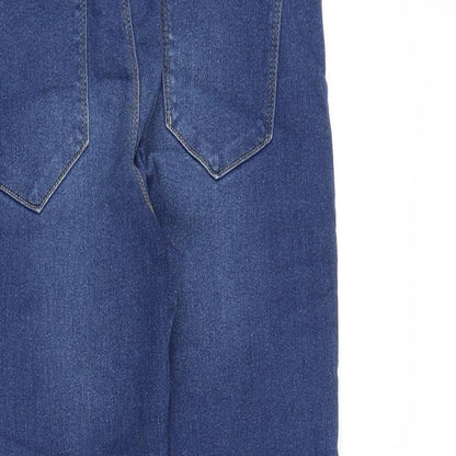 Denim & Co. Womens Blue Cotton Skinny Jeans Size 8 Slim Zip