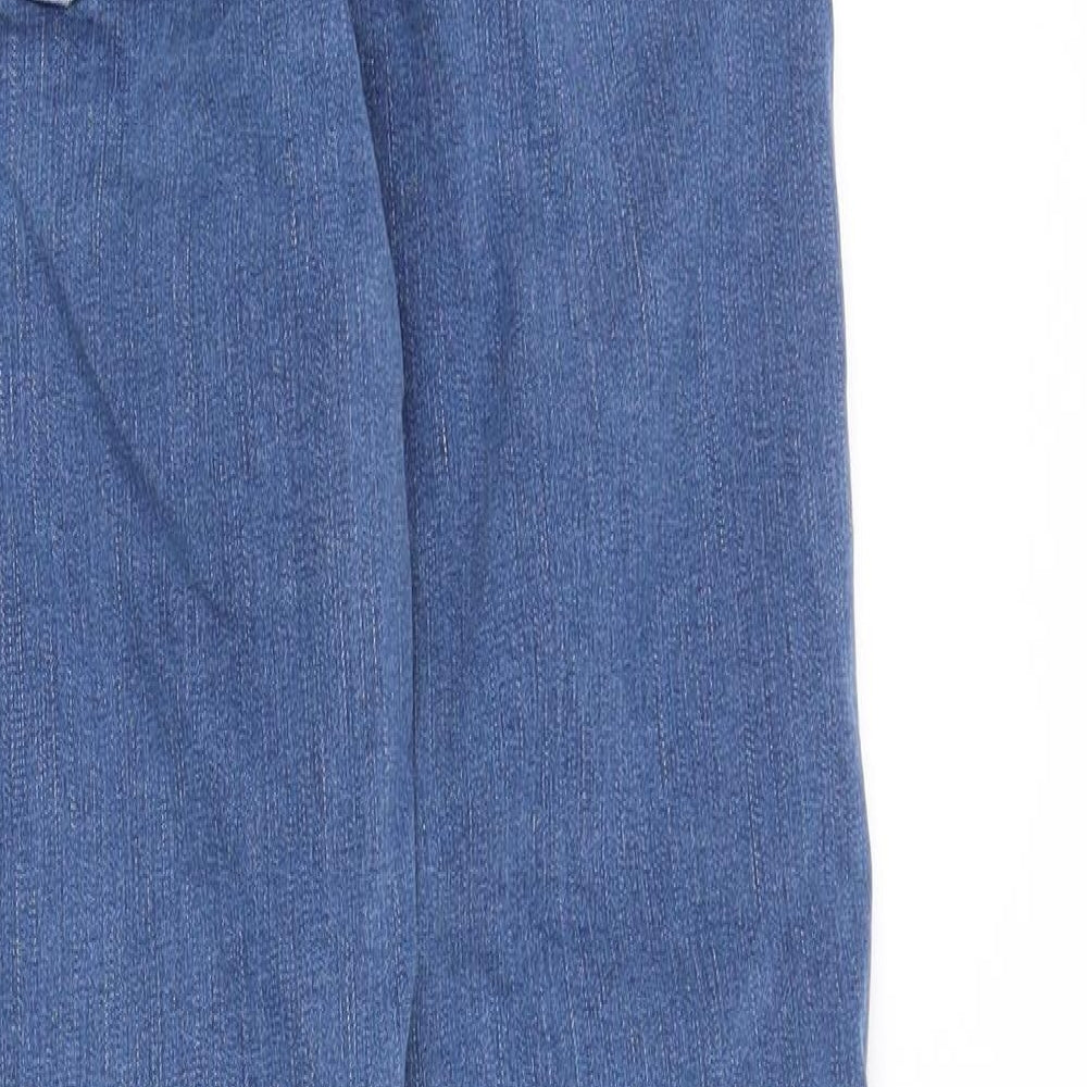 Topshop Womens Blue Cotton Skinny Jeans Size 28 in Slim Zip