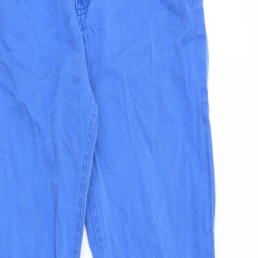 Jordache Womens Blue Cotton Straight Jeans Size 30 in Regular Zip