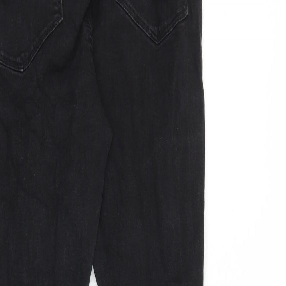 Denim & Co. Womens Black Cotton Skinny Jeans Size 12 Slim Zip