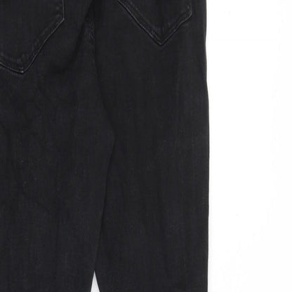 Denim & Co. Womens Black Cotton Skinny Jeans Size 12 Slim Zip