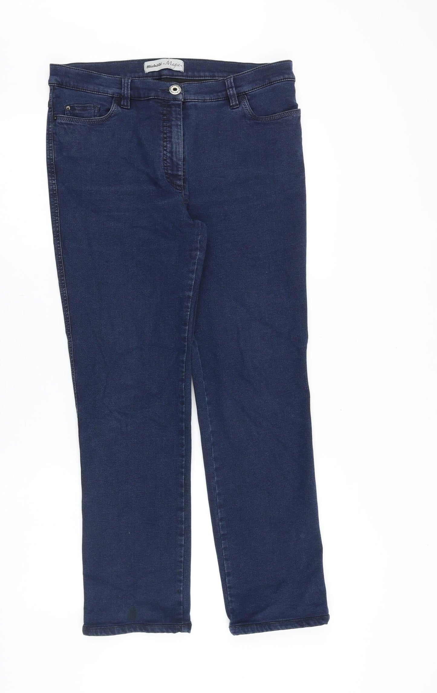 Womens UK Size 34 in Preworn Regular Fit Straight Blue Jeans