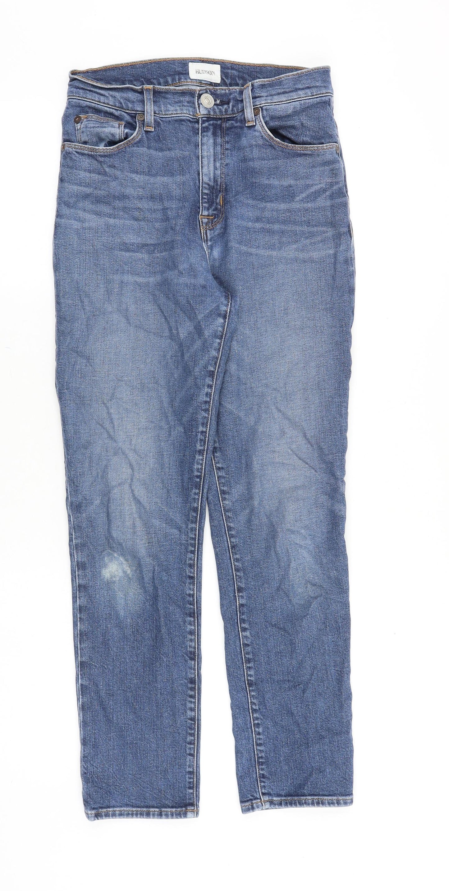 Hudson Womens Blue Cotton Straight Jeans Size 25 in Regular Zip