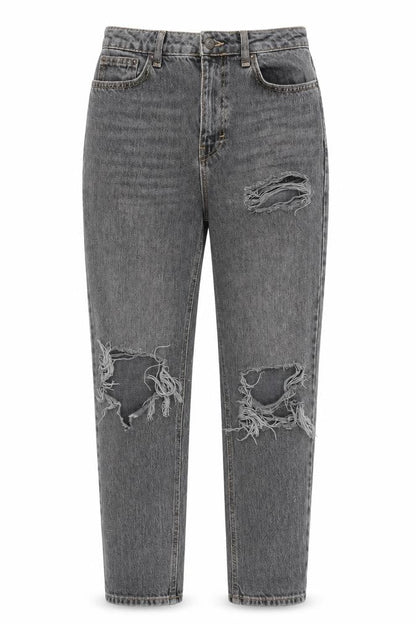 Womens UK Size 28 in Topshop Regular Fit Mom Grey Jeans