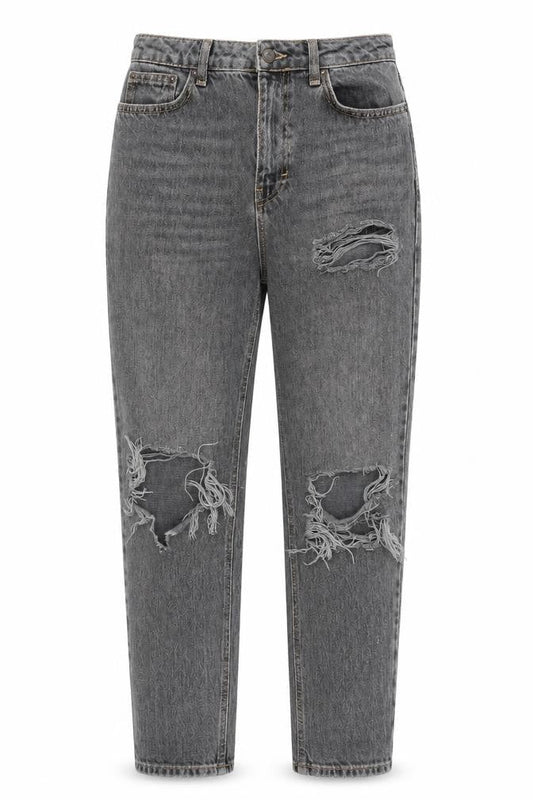 Womens UK Size 28 in Topshop Regular Fit Mom Grey Jeans