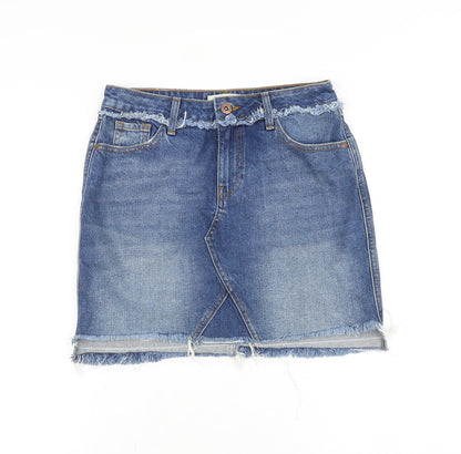 Womens UK Size 8 River Island Straight & Pencil Denim Skirt
