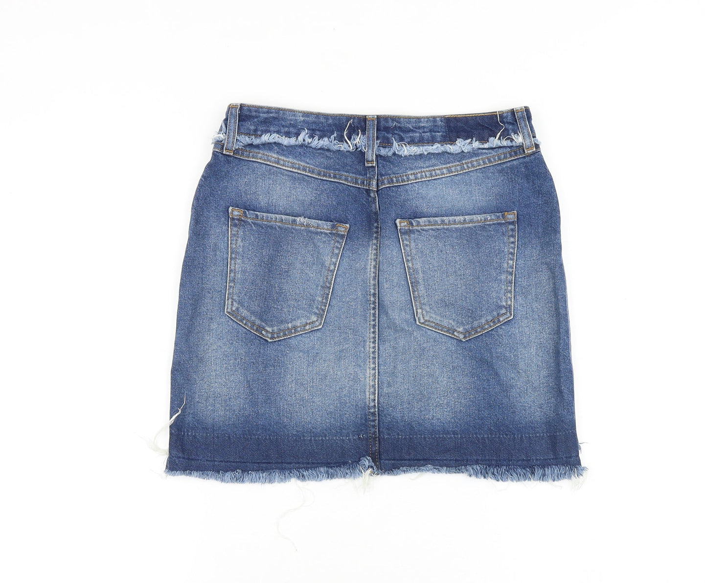Womens UK Size 8 River Island Straight & Pencil Denim Skirt