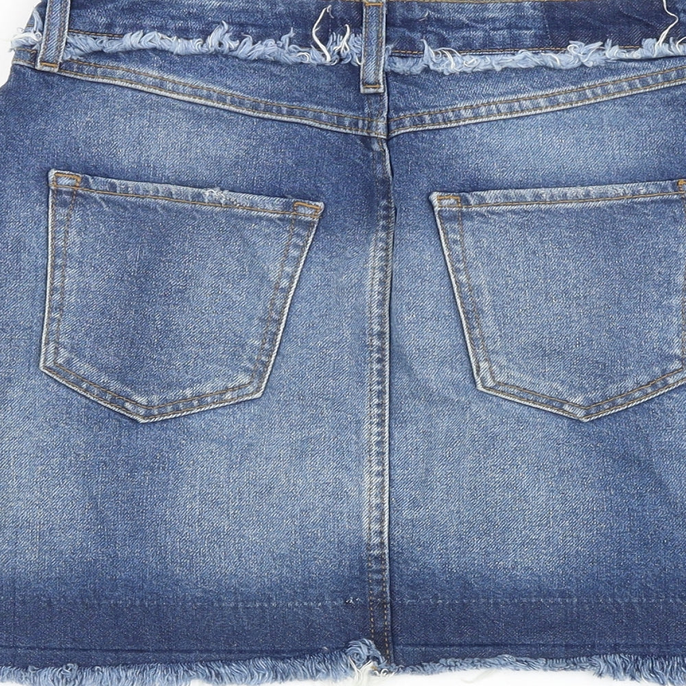 Womens UK Size 8 River Island Straight & Pencil Denim Skirt
