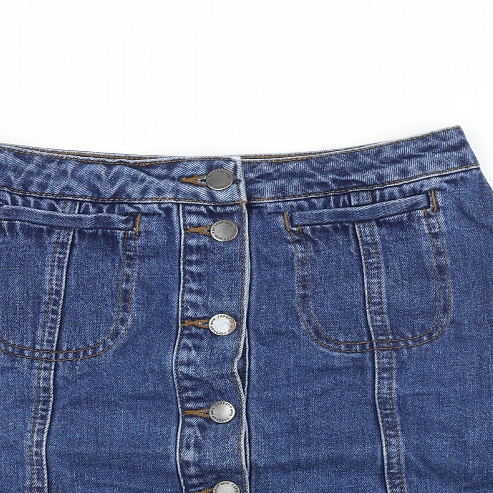 Womens UK Size 26 in Topshop Straight & Pencil Denim Skirt