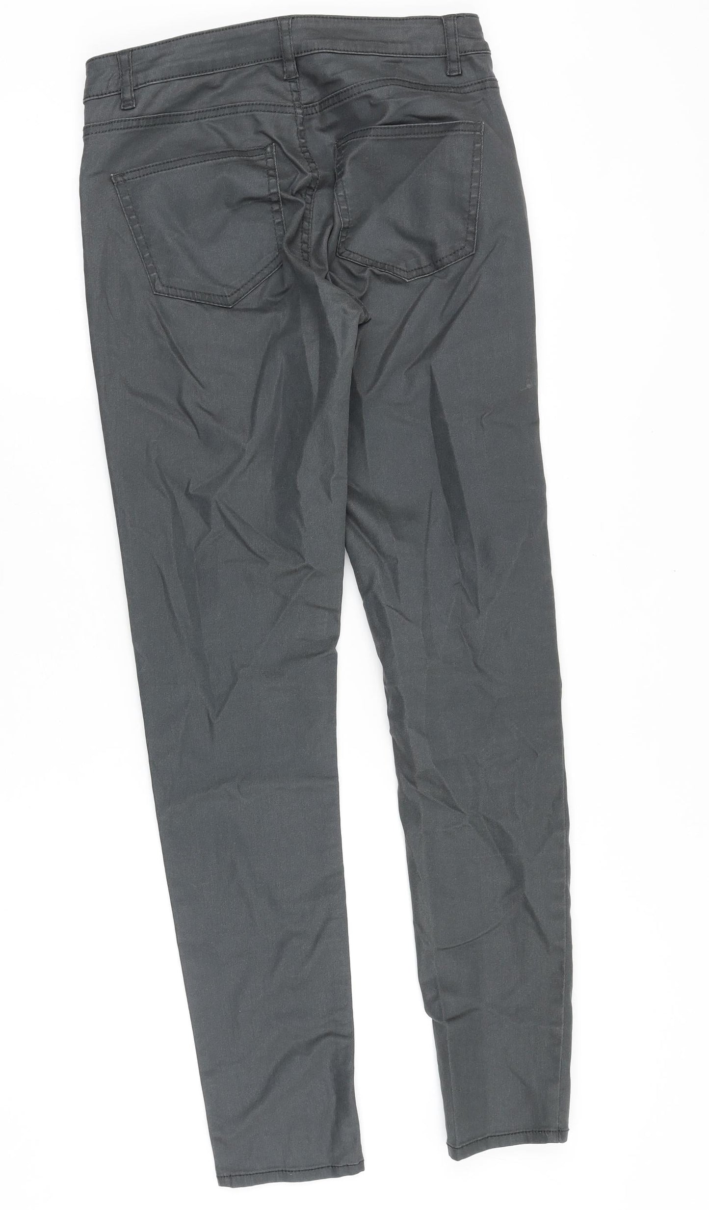 Womens UK Size 8 H&M Regular Fit Skinny Grey Jeans