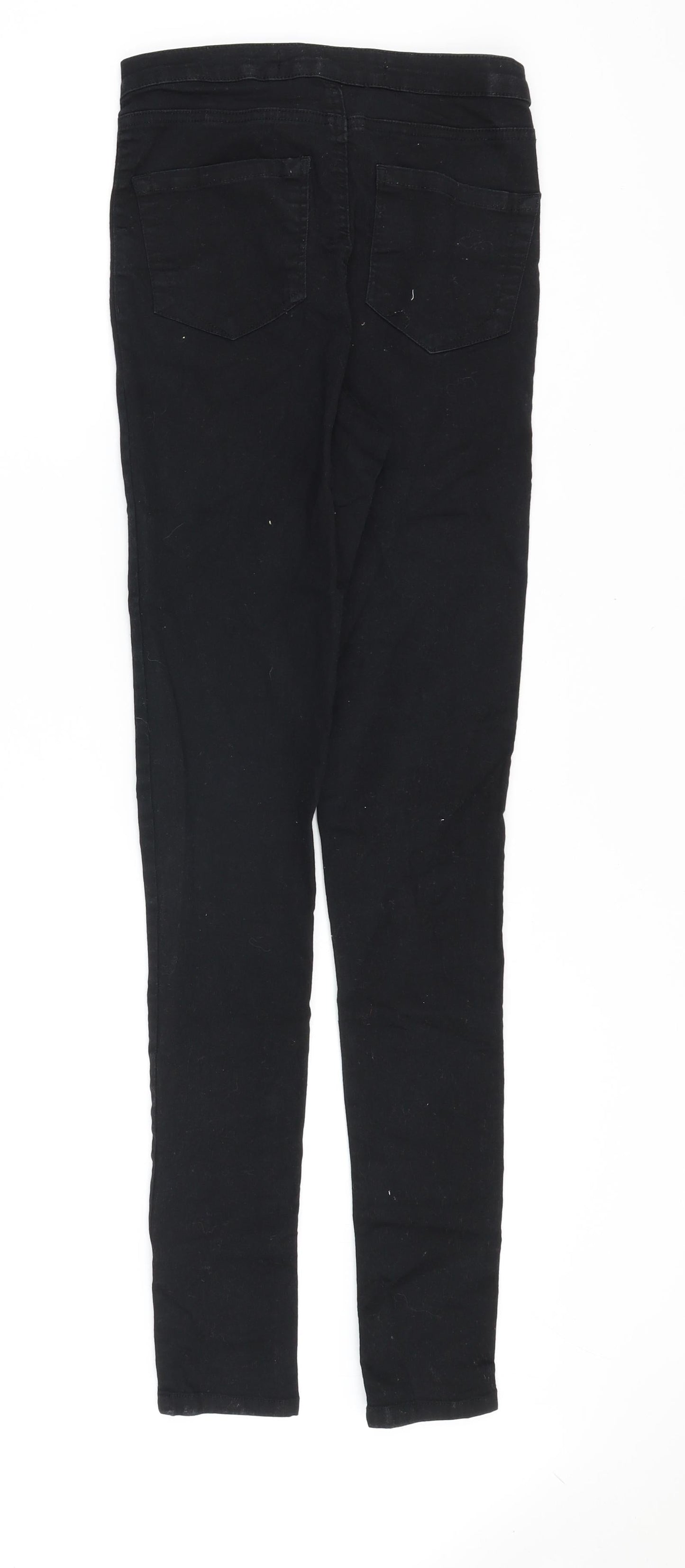 Denim & Co. Womens Black Cotton Skinny Jeans Size 10 Slim Zip