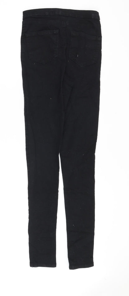 Denim & Co. Womens Black Cotton Skinny Jeans Size 10 Slim Zip