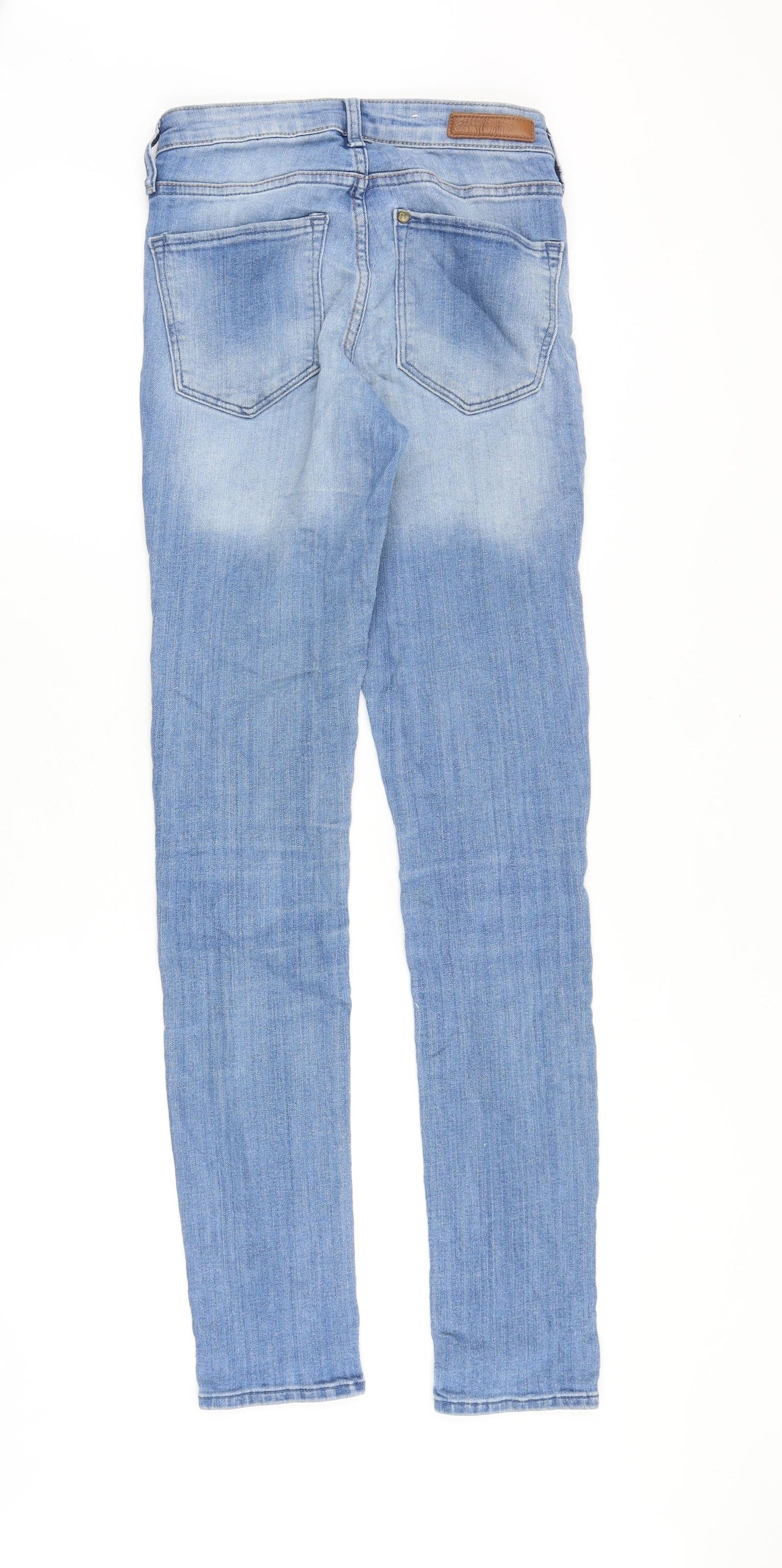 &Denim Womens Blue Cotton Skinny Jeans Size 26 in Slim Zip