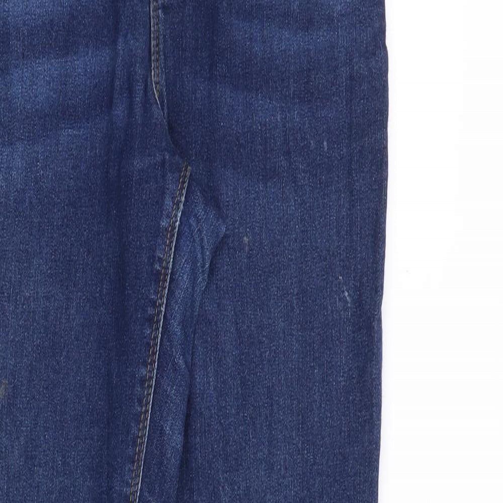 Denim & Co. Womens Blue Cotton Skinny Jeans Size 10 Regular Zip