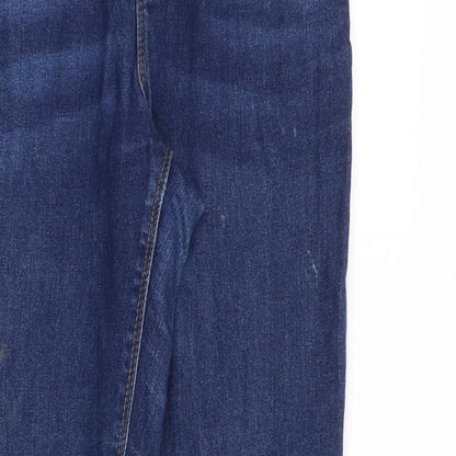 Denim & Co. Womens Blue Cotton Skinny Jeans Size 10 Regular Zip