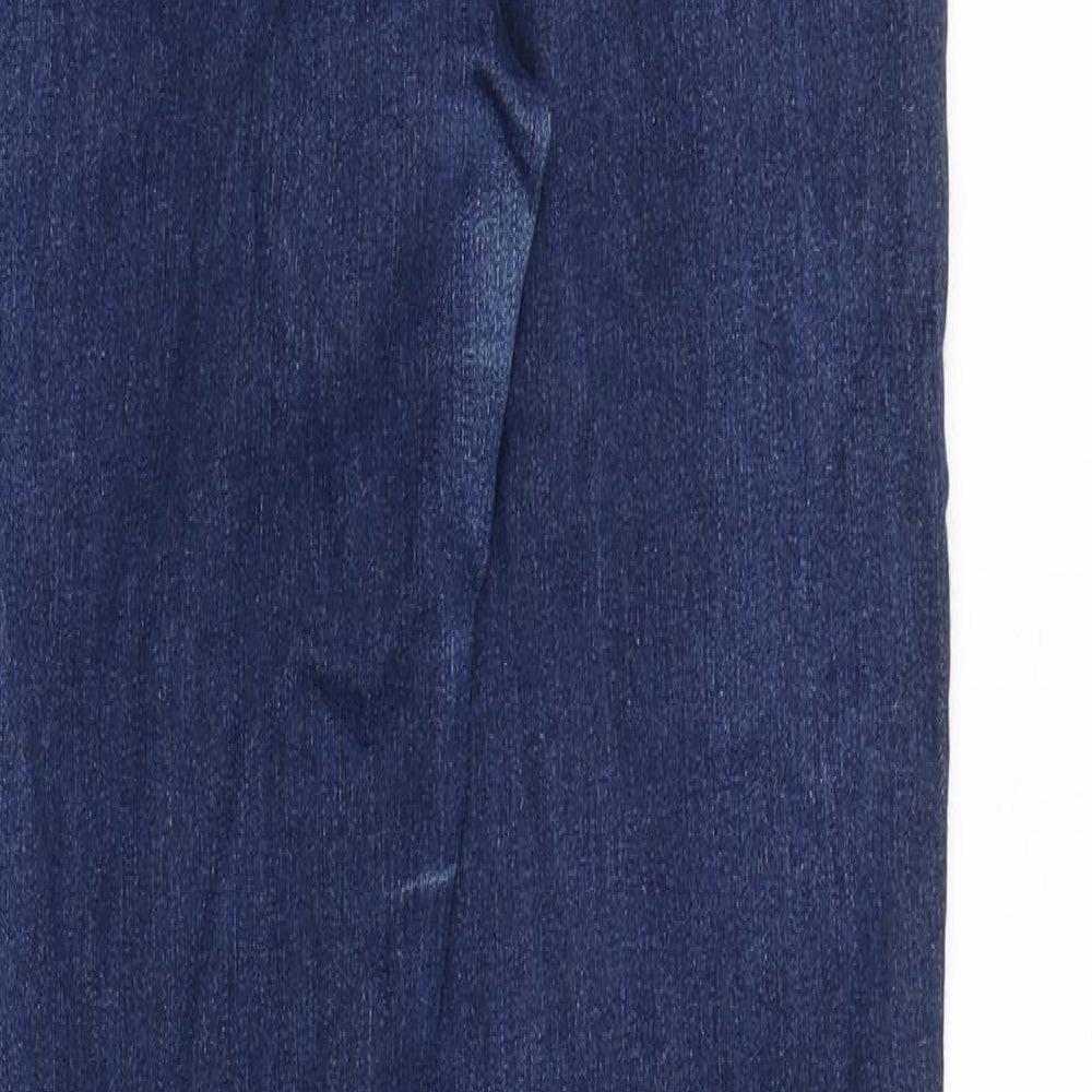 Denim & Co. Womens Blue Cotton Skinny Jeans Size 10 Regular Zip