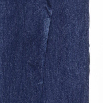 Denim & Co. Womens Blue Cotton Skinny Jeans Size 10 Regular Zip