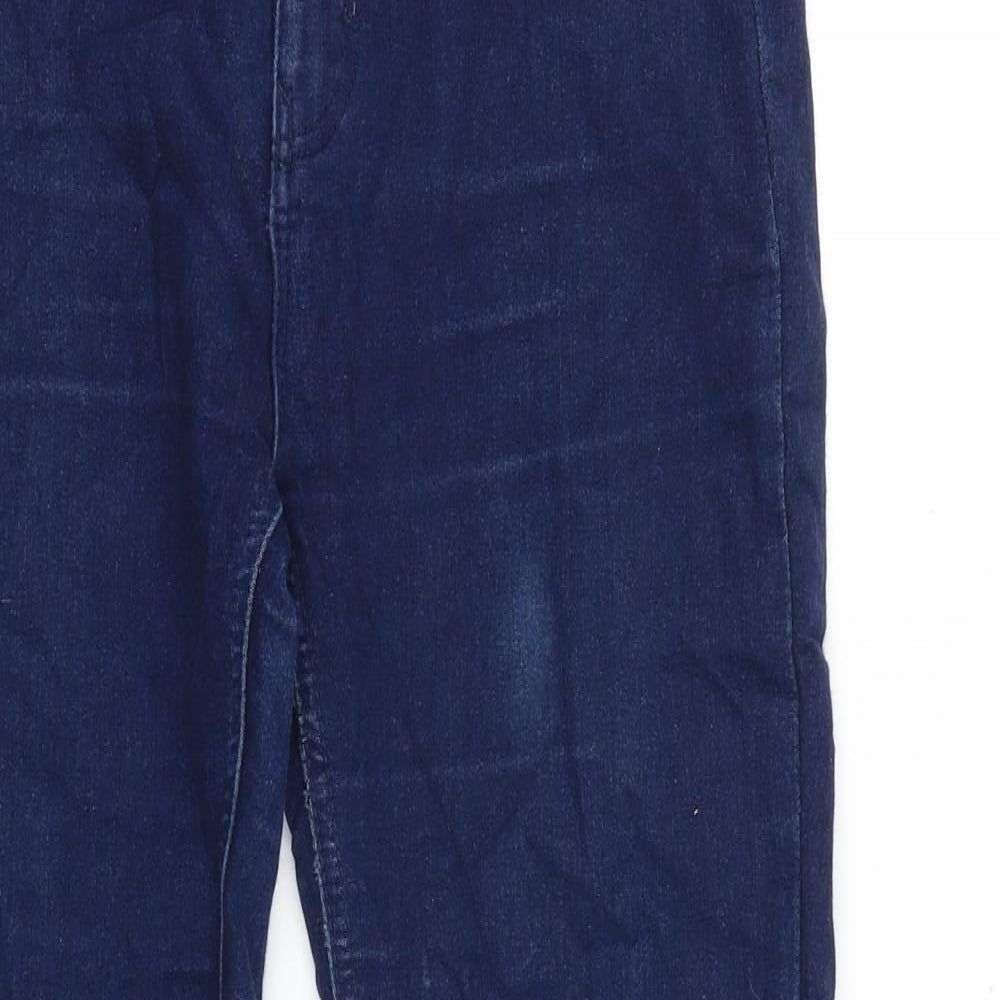 Pull&Bear Womens Blue Cotton Skinny Jeans Size 10 Slim Zip