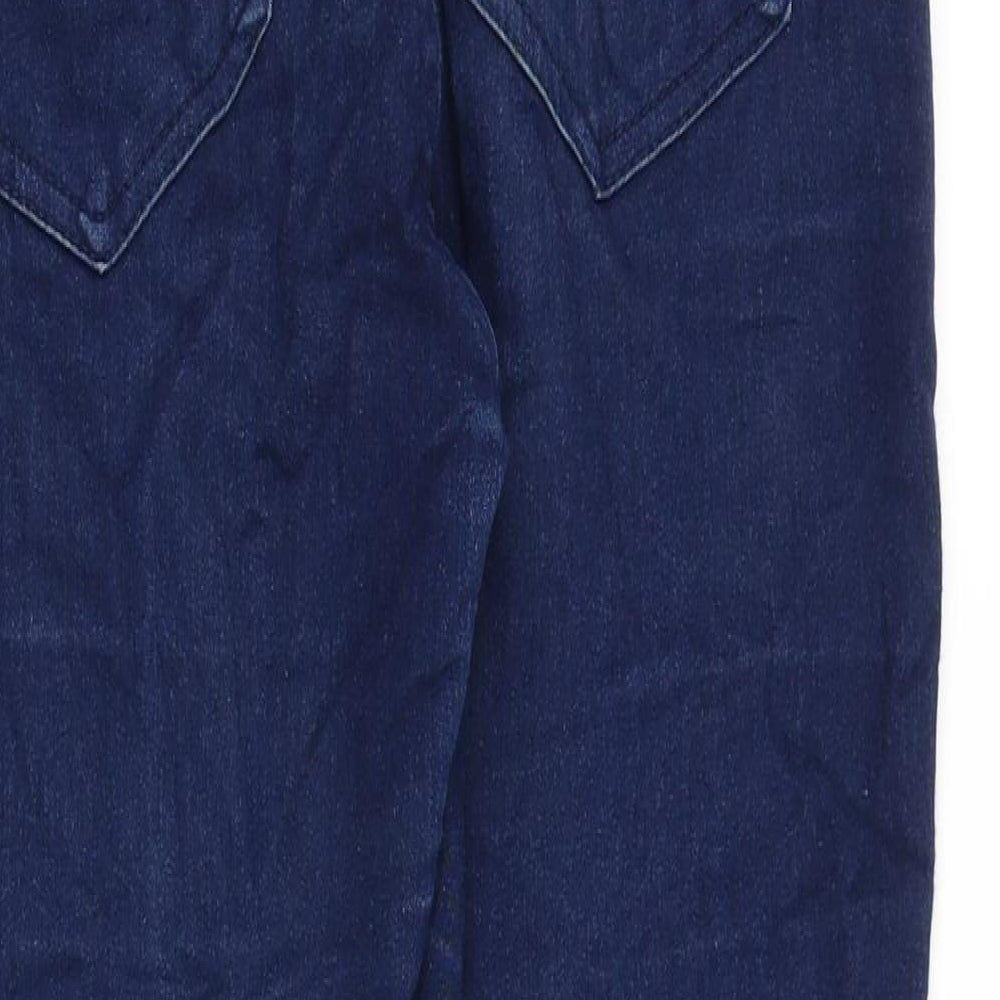 Pull&Bear Womens Blue Cotton Skinny Jeans Size 10 Slim Zip