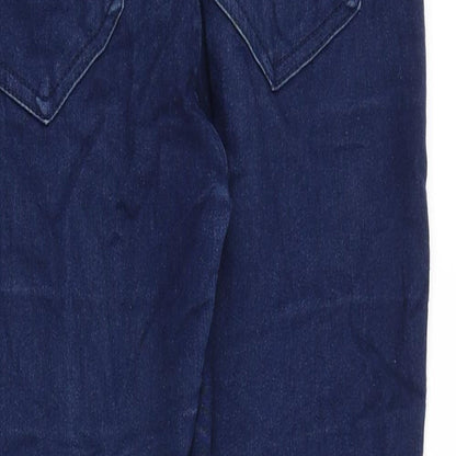 Pull&Bear Womens Blue Cotton Skinny Jeans Size 10 Slim Zip