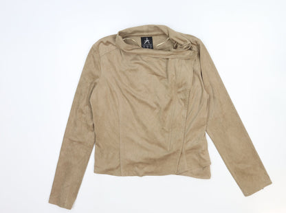 Womens UK Size 6 Atmosphere Brown Biker Coat