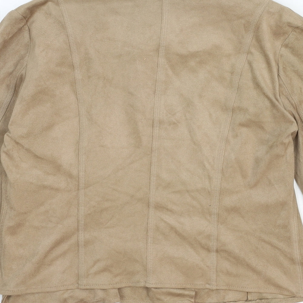 Womens UK Size 6 Atmosphere Brown Biker Coat