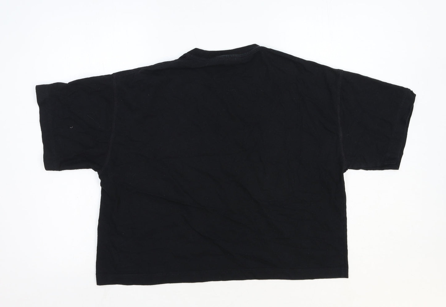 Womens UK Size S Topshop Black Basic T-Shirt