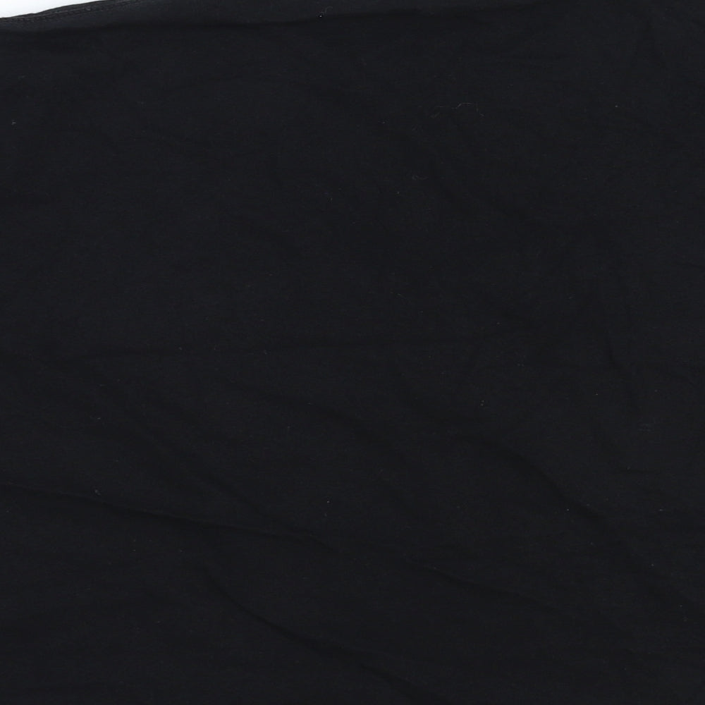 Womens UK Size S Topshop Black Basic T-Shirt