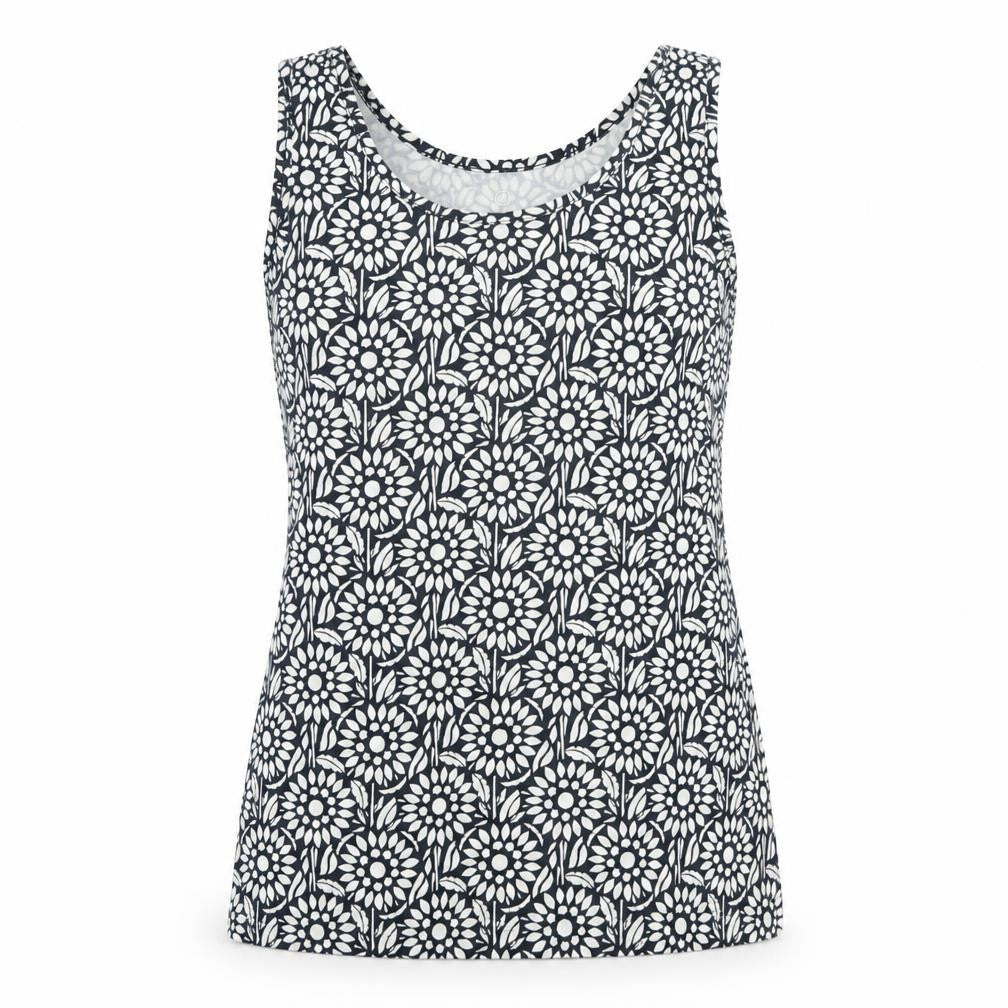 Womens UK Size XS Lands' End Blue Basic Tank