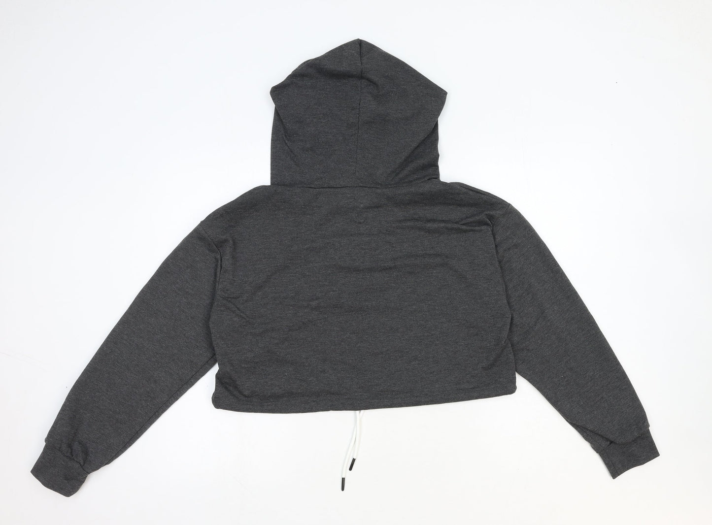 SheIn Womens Grey Cotton Pullover Hoodie Size M Pullover - Butterfly Detail