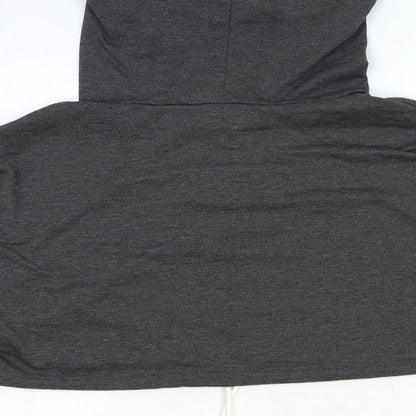 SheIn Womens Grey Cotton Pullover Hoodie Size M Pullover - Butterfly Detail