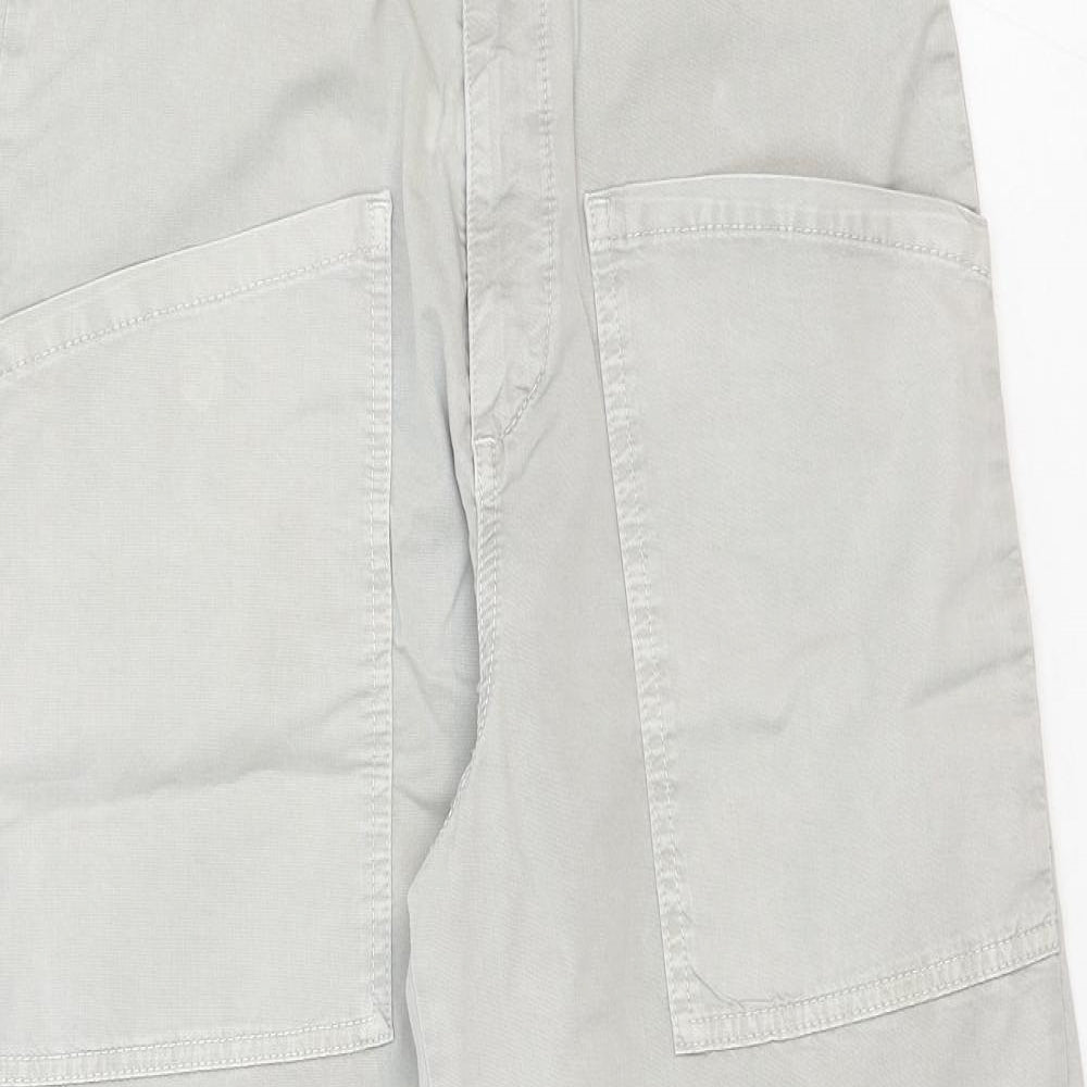 Zara Womens Beige Polyester Tapered Jeans Size 8 Regular Zip