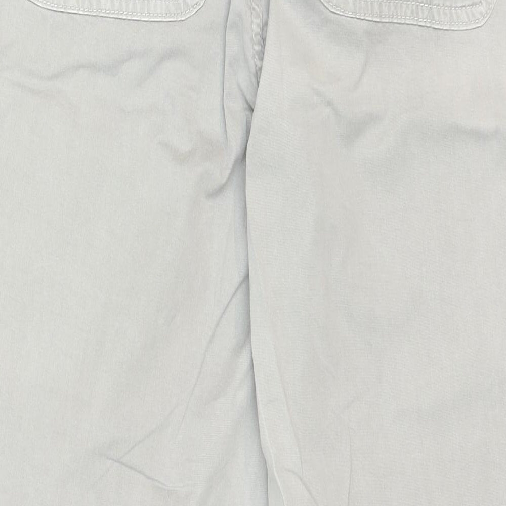 Zara Womens Beige Polyester Tapered Jeans Size 8 Regular Zip