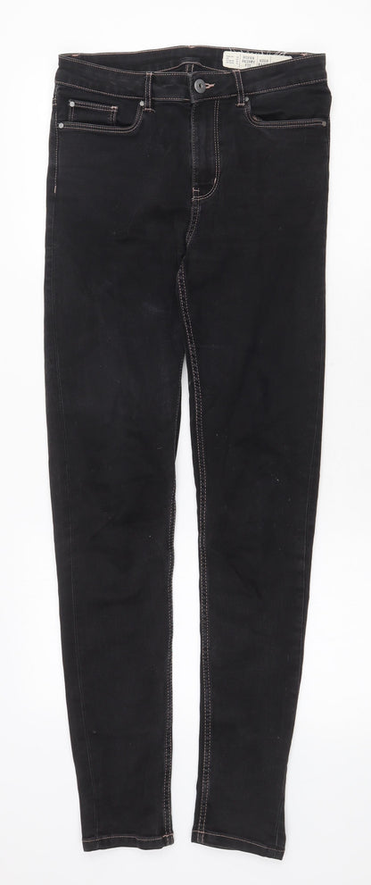 ESMARA Womens Grey Cotton Skinny Jeans Size 10 Regular Zip