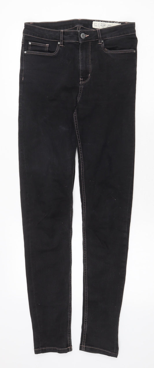 ESMARA Womens Grey Cotton Skinny Jeans Size 10 Regular Zip