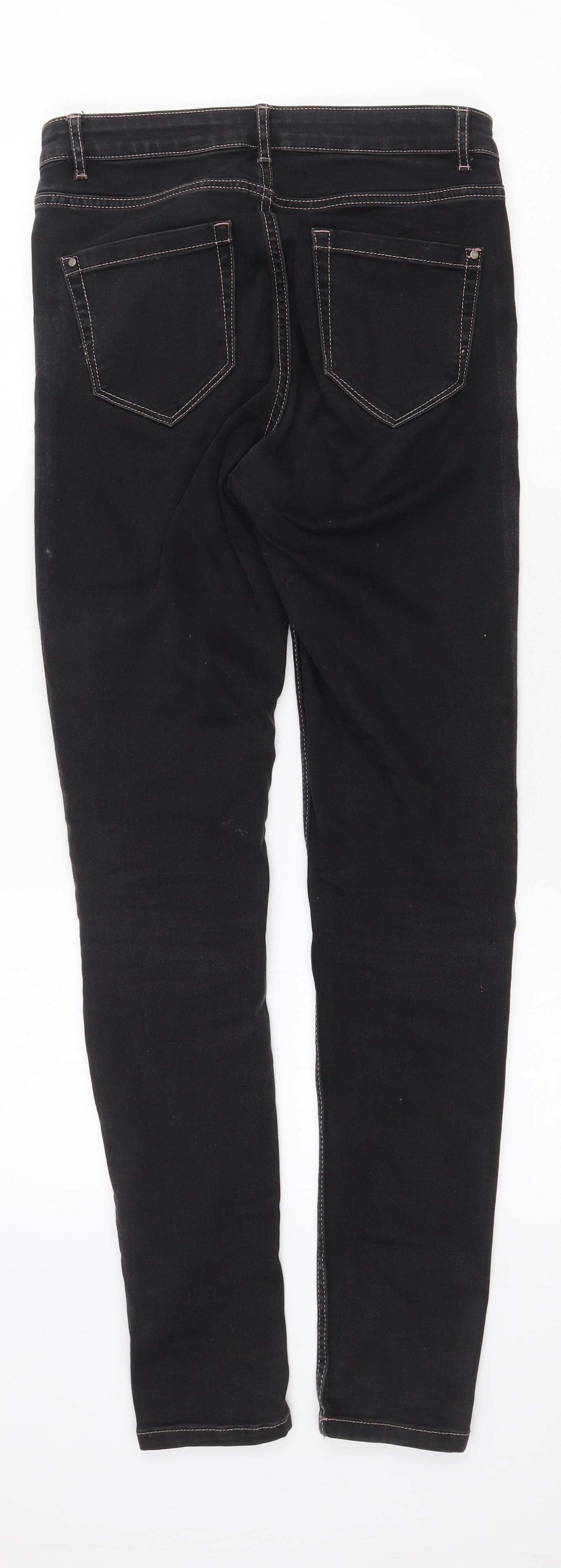 ESMARA Womens Grey Cotton Skinny Jeans Size 10 Regular Zip