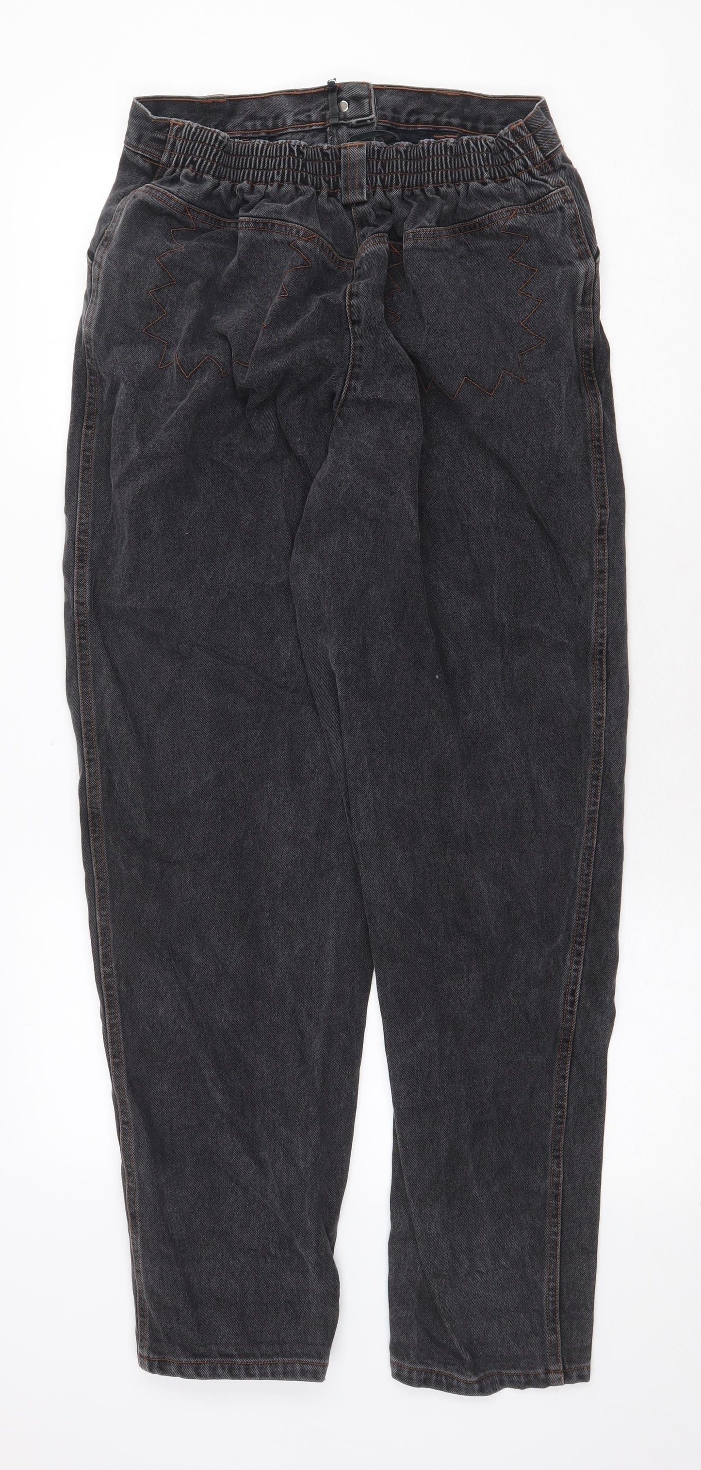 Womens UK Size 10 Preworn Regular Fit Straight Grey Jeans