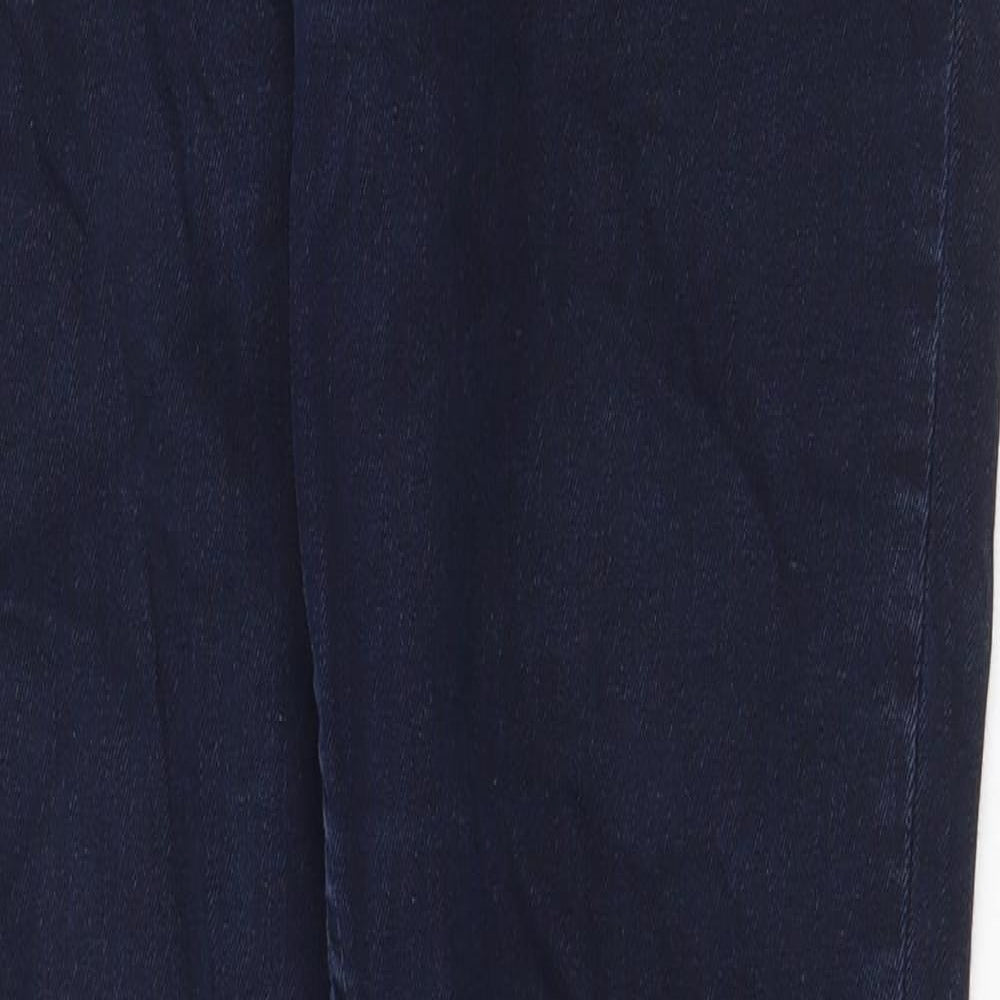 Topshop Womens Blue Cotton Skinny Jeans Size 30 in Regular Zip