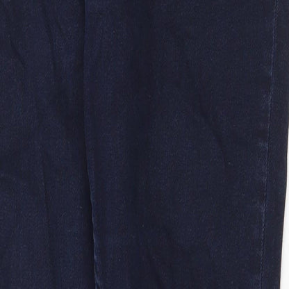 Topshop Womens Blue Cotton Skinny Jeans Size 30 in Regular Zip