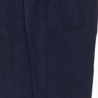 Topshop Womens Blue Cotton Skinny Jeans Size 30 in Regular Zip