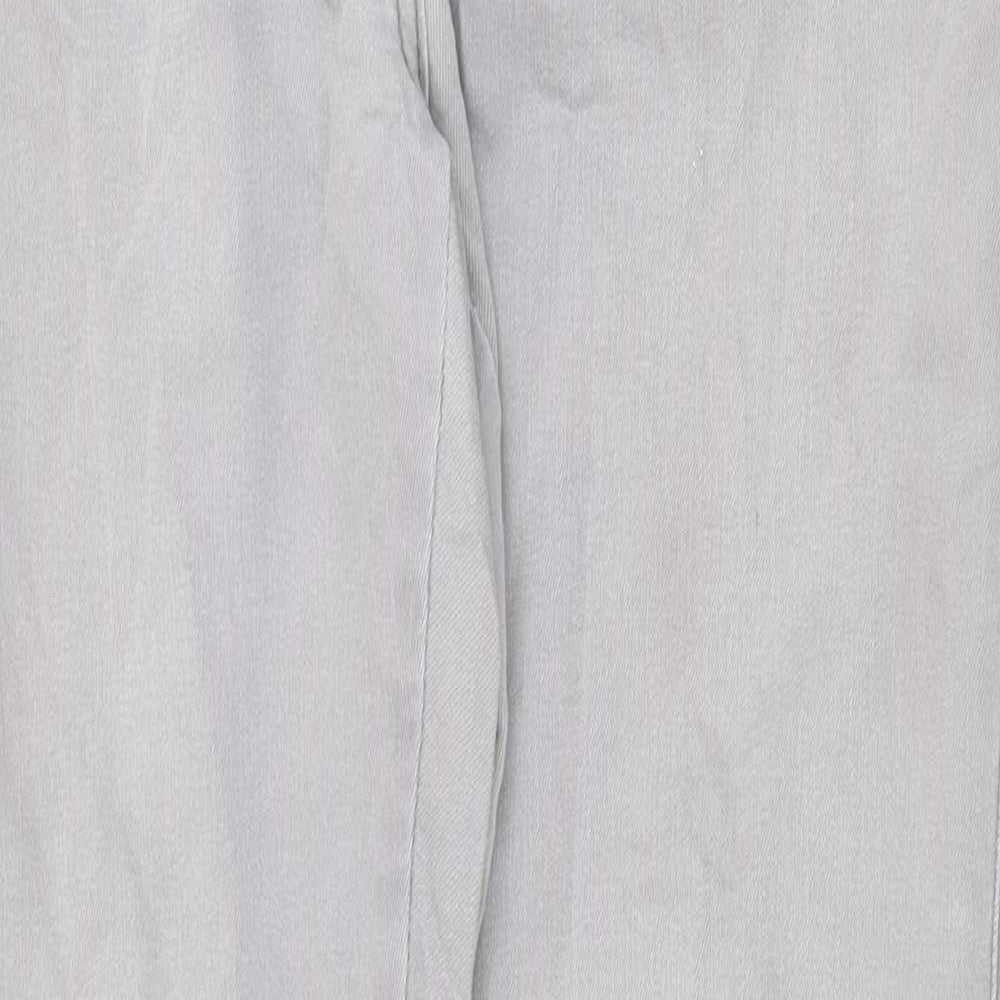NEXT Womens Grey Cotton Skinny Jeans Size 12 Regular Zip